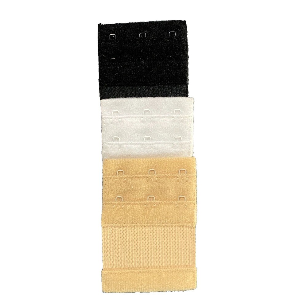Bra Extenders 3 Hook Soft Comfortable Stretch Set of 3